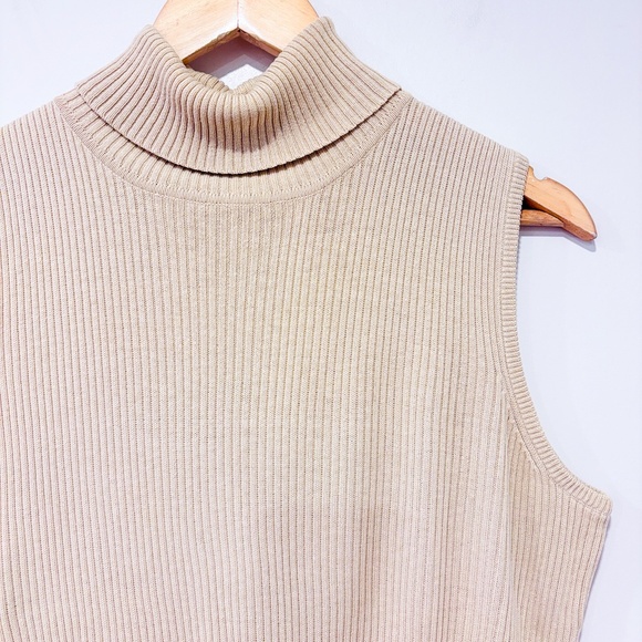 GLORIA VANDERBILT Vintage beige ribbed tank top - Picture 4 of 6